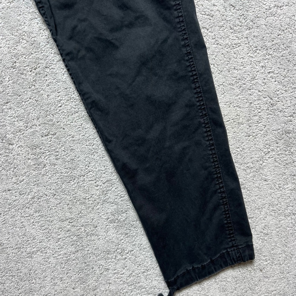 American Eagle Slim Lived-In Cargo Pants Mens 33x32 Black Faded Cotton Flex - Picture 9 of 14